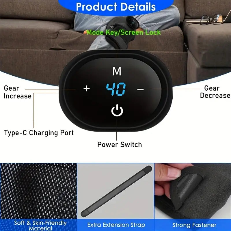 Rechargeable Heated Cordless Knee Massager