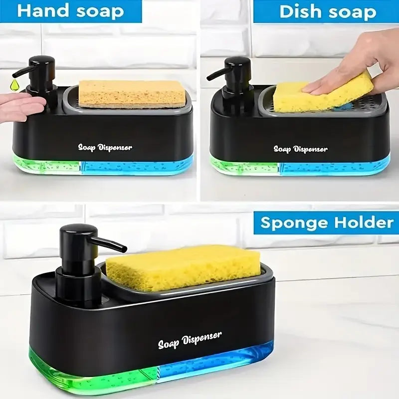 1pc Multi-Functional Dish Soap Dispenser Set
