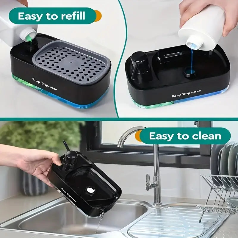 1pc Multi-Functional Dish Soap Dispenser Set