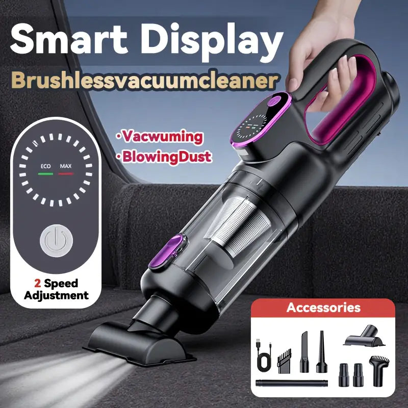 Wireless handheld vacuum cleaner for cars and homes