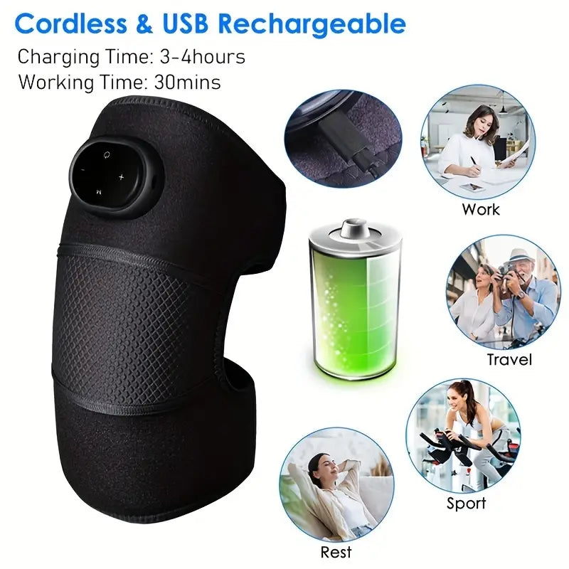 Rechargeable Heated Cordless Knee Massager